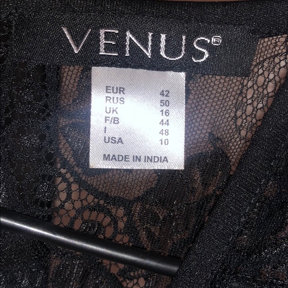 VENUS// sheer black and white lace - Picture 2 of 5